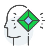 Icon Showing Person with Healthy Mind